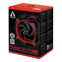 ARCTIC Freezer 34 eSports DUO (Rot) – Tower CPU Kühler mit BioniX P-Lüftern in Push-Pull-Konfiguration