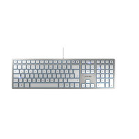 CHERRY KC 6000 SLIM Kabelgebundene Tastatur, Silber/...