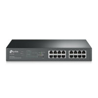 TP-Link TL-SG1016PE Managed Gigabit Ethernet (10/100/1000) Power over Ethernet (PoE) Schwarz